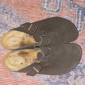 mocha suede dark brown birkenstock boston size 43 euro